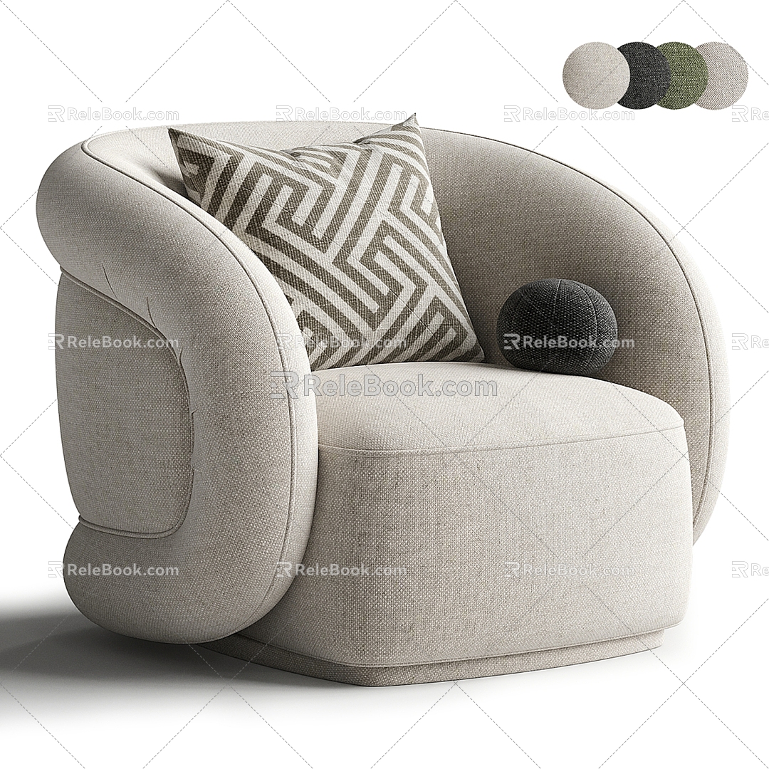 Modern single sofa 3d model