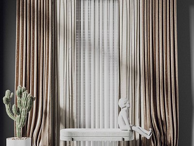 modern curtain gauze curtain model