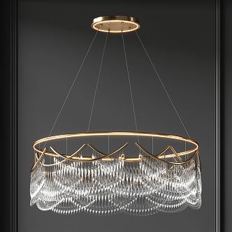 Light Luxury Crystal Chandelier 3d model