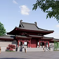 Chinese-style ancient public buildings 3d model