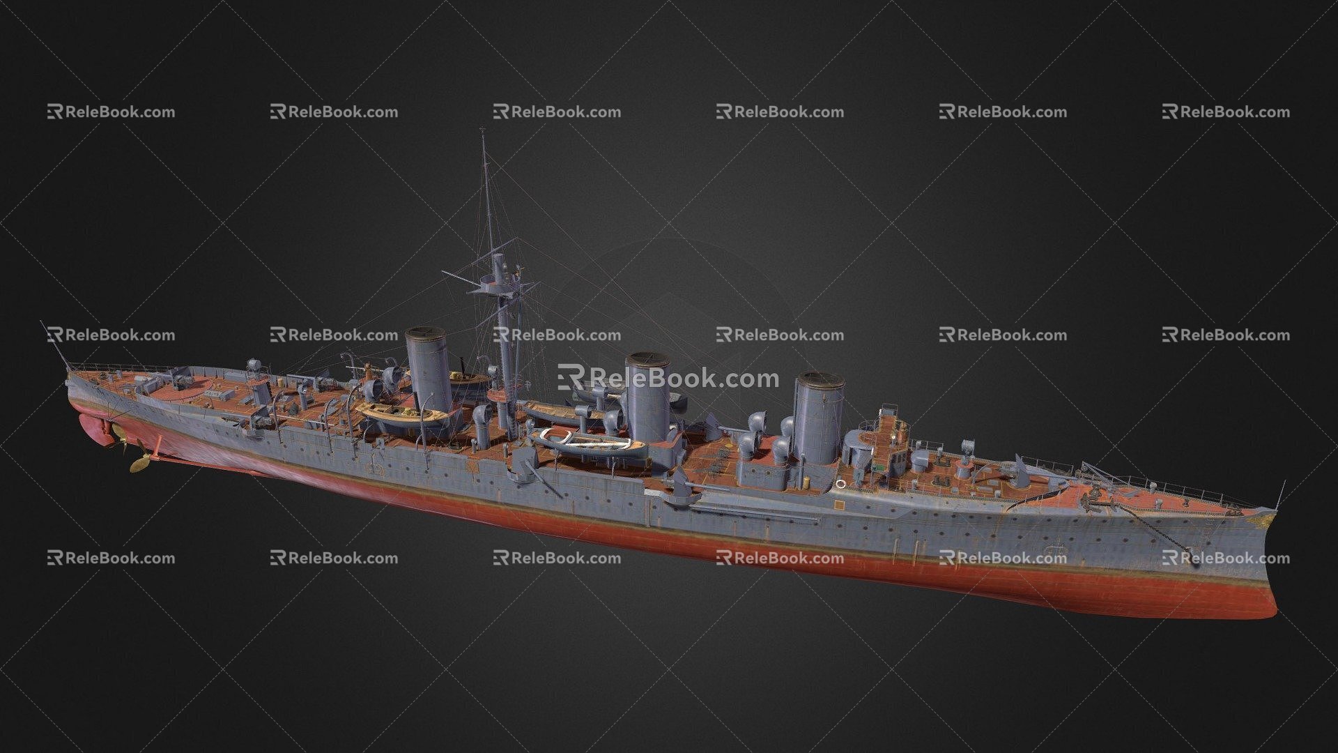 warship warship destroyer weapons ship cruiser ship 38 3d model