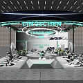 LINGCHEN Modern Exhibition Booth Featuring Product Showcase And Lighting Design