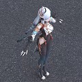 Fantasy Female Character With White Hair Animal Ears And Feather Decorated Costume