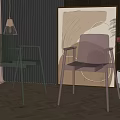 Modern Transparent Accent Chairs With Green And Dark Frames In Stylish Interior