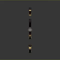 Blocky Pixel Style Weapons Featuring Red Yellow Gray Colors And Multiple Game Assets 3d model