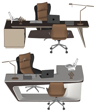 Modern office desk and chair office desk and chair combination 3d model