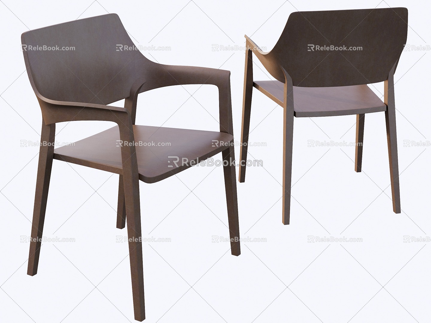 Modern Stroke Dining Chair Single Chair model