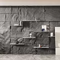Modern background wall Stone background wall 3d model
