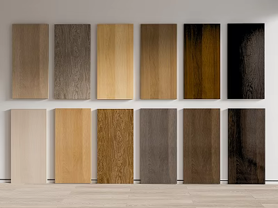Versatile Wall Panels With Various Wood Textures And Multiple Color Finishes For Interior Design 3d model