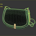 Elegant Saddle Shaped Crossbody Bag With Crocodile Texture And Golden Hardware