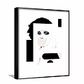 Modern abstract painting simple gray abstract decorative painting 3d model