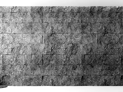 Gray Stone Wall With Rough Texture And Brick Pattern 3d model Gray Stone Wall With Rough Texture And Brick Pattern 3d model