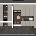 Modern Shoe Cabinet Interior Design With Storage Cabinets Display Shelves And Hanging Hooks