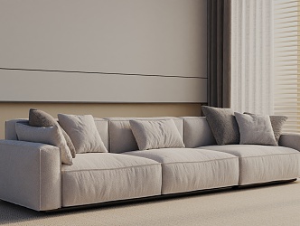 Three-seat sofa 3d model