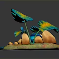 Snail Cartoon Snail Small Snail Reptile Cold Blooded Animal Reptile 3d model