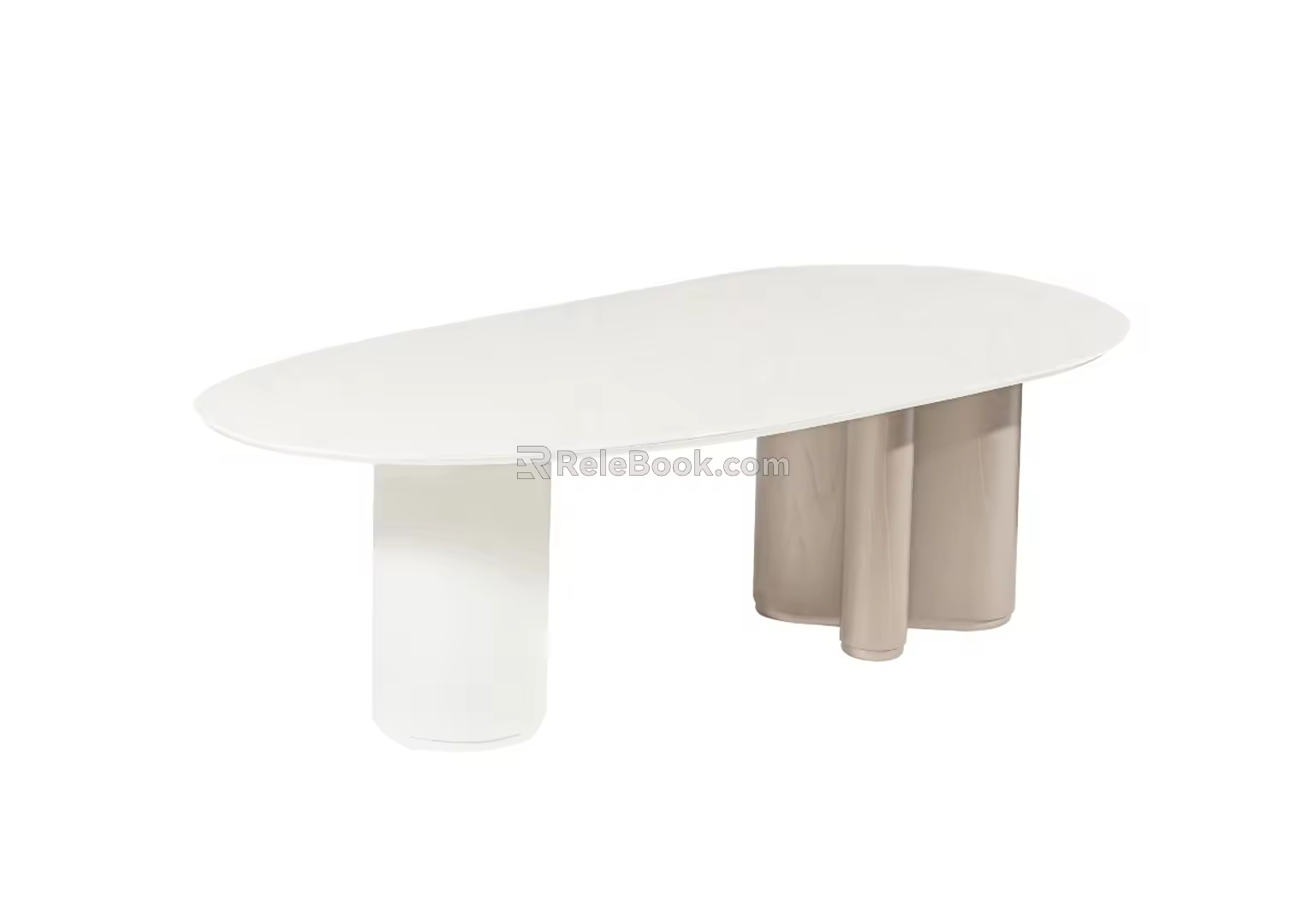 Nordic Clouds Long Dining Table Shaped Coffee Table Modern Minimalist Desk Long Table Negotiation Table Shaped Clouds Long Table 3d model