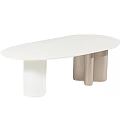 Nordic Clouds Long Dining Table Shaped Coffee Table Modern Minimalist Desk Long Table Negotiation Table Shaped Clouds Long Table 3d model