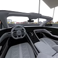 Luxury White Convertible Car With Sleek Body Front Grille And Alloy Wheels