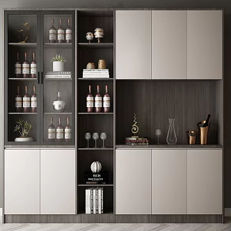 Furniture Accessories Combination Decorative Cabinet 3d model