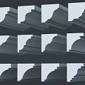 Repeated Geometric Lines In Layered Pattern For Architectural Decorative Design
