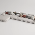 Modern Corner Sofa Minotti Multiplayer Sofa Multiplayer Sofa 3d model