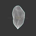 Blue Plant Painting With Cracked Texture On Dark Background Artwork