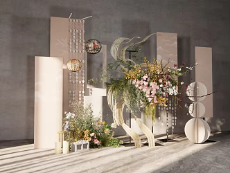 720KB elegant Jiangnan Chinese wedding 3d model