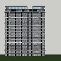 Modern High Rise Residential Building Exterior Design With Balconies And Green Trees