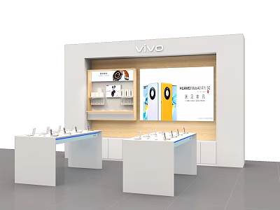 Mobile Phone Store Experience Table Computer Digital Accessories Cabinet Fashion Cabinet Display Cabinet Shelf vivo Mobile VR Game 3d model