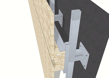 Modern node wall strip 3d model