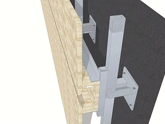 Modern node wall strip 3d model