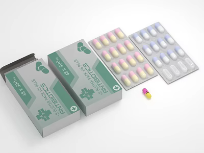 Medical Devices Medicine Boxes Tablets And Capsules With Cross Symbols Packaging 3d model