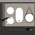 Round Mirror 3d model