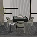 Modern Mahjong Table and Chair Mahjong Table 3d model