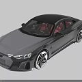 Silver Sports Car With Open Doors Hood And Red Interior Seats
