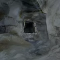 Natural Cave Interior Featuring Rock Formations And Central Stone Opening With Textured Walls