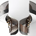 modern spiral staircase staircase 3d model