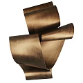 Elegant Contemporary Bronze Metal Wall Decor Featuring Spiral Twisted Ribbon Design