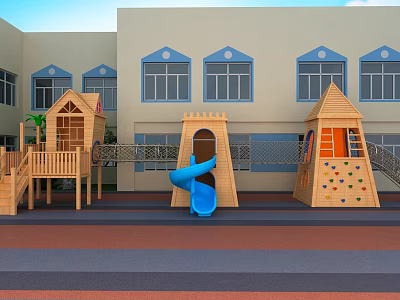 Modern Amusement Equipment Amusement Park Slide 3d model