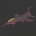Detailed Cosmic Aerospace Vehicle Model With Streamlined Body Transparent Cockpit And Mounting Points