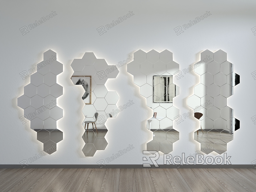 Modern mirror Full-body mirror Shaped mirror model