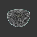 Detailed Botanical Illustration of Sliced Orange with Juicy Segments on Black Background