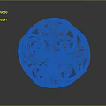 Decorative Wooden Carved Sphere Furniture with Intricate Face and Leaf Patterns