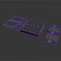 Modular Scene Components With Interlocking Floor Panels And Gray Surface Design