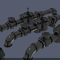 Industrial Metal Pipe And Valve Components In Various Sizes And Finishes