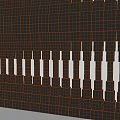 Black Modern Room Divider With Slatted Geometric Design In White Interior