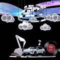 Cloud platform display 3d model