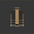 Modern Wooden Lounge Chair With Striped Design And Curved Comfortable Seat