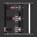Professional Racing Simulation Pedal Set With Three Pedals Multiple Buttons And Metal Frame