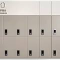 Modern Metal Storage Lockers With Multiple Compartments And Electronic Locks